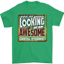Looking at an Awesome Dental Hygienist Mens T-Shirt Cotton Gildan Irish Green