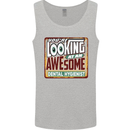 Looking at an Awesome Dental Hygienist Mens Vest Tank Top Sports Grey