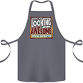 Looking at an Awesome Driving Instructor Cotton Apron 100% Organic Steel