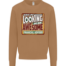 Looking at an Awesome Financial Advisor Mens Sweatshirt Jumper Caramel Latte