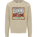 Looking at an Awesome Financial Advisor Mens Sweatshirt Jumper Sand