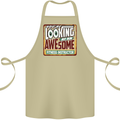 Looking at an Awesome Fitness Instructor Cotton Apron 100% Organic Khaki