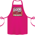 Looking at an Awesome Fitness Instructor Cotton Apron 100% Organic Pink