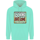 Looking at an Awesome Fitness Instructor Mens 80% Cotton Hoodie Peppermint