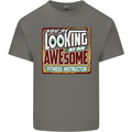 Looking at an Awesome Fitness Instructor Mens Cotton T-Shirt Tee Top Charcoal