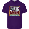 Looking at an Awesome Fitness Instructor Mens Cotton T-Shirt Tee Top Purple