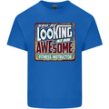 Looking at an Awesome Fitness Instructor Mens Cotton T-Shirt Tee Top Royal Blue