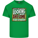 Looking at an Awesome Flight Attendant Mens Cotton T-Shirt Tee Top Irish Green
