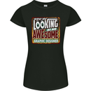 Looking at an Awesome Graphic Designer Womens Petite Cut T-Shirt Black