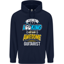 Looking at an Awesome Guitarist Guitar Childrens Kids Hoodie Navy Blue