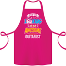 Looking at an Awesome Guitarist Guitar Cotton Apron 100% Organic Pink
