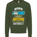 Looking at an Awesome Guitarist Guitar Kids Sweatshirt Jumper Forest Green