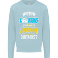 Looking at an Awesome Guitarist Guitar Kids Sweatshirt Jumper Light Blue