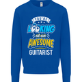 Looking at an Awesome Guitarist Guitar Kids Sweatshirt Jumper Royal Blue