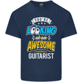 Looking at an Awesome Guitarist Guitar Kids T-Shirt Childrens Navy Blue