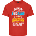 Looking at an Awesome Guitarist Guitar Kids T-Shirt Childrens Red