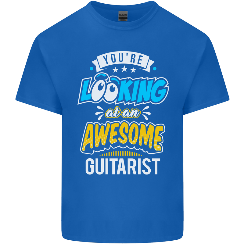 Looking at an Awesome Guitarist Guitar Kids T-Shirt Childrens Royal Blue