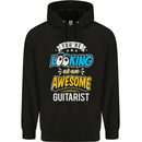 Looking at an Awesome Guitarist Guitar Mens 80% Cotton Hoodie Black