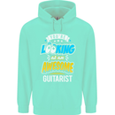 Looking at an Awesome Guitarist Guitar Mens 80% Cotton Hoodie Peppermint