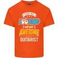 Looking at an Awesome Guitarist Guitar Mens Cotton T-Shirt Tee Top Orange