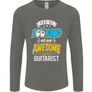 Looking at an Awesome Guitarist Guitar Mens Long Sleeve T-Shirt Charcoal