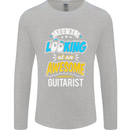 Looking at an Awesome Guitarist Guitar Mens Long Sleeve T-Shirt Sports Grey