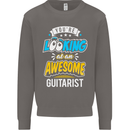 Looking at an Awesome Guitarist Guitar Mens Sweatshirt Jumper Charcoal