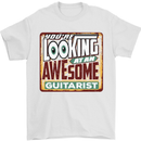 Looking at an Awesome Guitarist Guitar Mens T-Shirt Cotton Gildan White