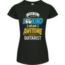 Looking at an Awesome Guitarist Guitar Womens Petite Cut T-Shirt Black