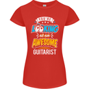 Looking at an Awesome Guitarist Guitar Womens Petite Cut T-Shirt Red