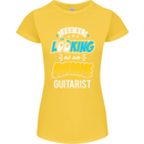 Looking at an Awesome Guitarist Guitar Womens Petite Cut T-Shirt Yellow