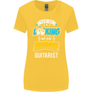 Looking at an Awesome Guitarist Guitar Womens Wider Cut T-Shirt Yellow