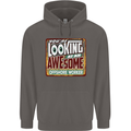 Looking at an Awesome Offshore Worker Mens 80% Cotton Hoodie Charcoal