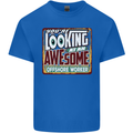 Looking at an Awesome Offshore Worker Mens Cotton T-Shirt Tee Top Royal Blue