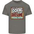 Looking at an Awesome Personal Trainer Mens Cotton T-Shirt Tee Top Charcoal