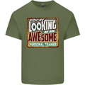 Looking at an Awesome Personal Trainer Mens Cotton T-Shirt Tee Top Military Green