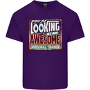 Looking at an Awesome Personal Trainer Mens Cotton T-Shirt Tee Top Purple