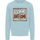 Looking at an Awesome Personal Trainer Mens Sweatshirt Jumper Light Blue