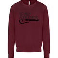 Lord of the Strings Guitarist Guitar Kids Sweatshirt Jumper Maroon