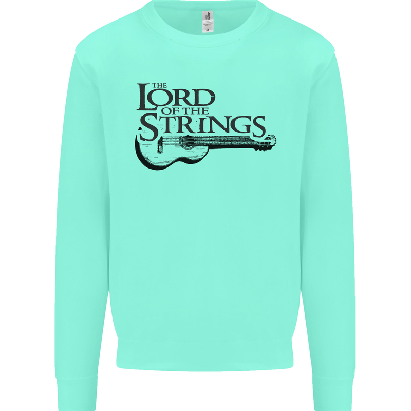 Lord of the Strings Guitarist Guitar Kids Sweatshirt Jumper Peppermint