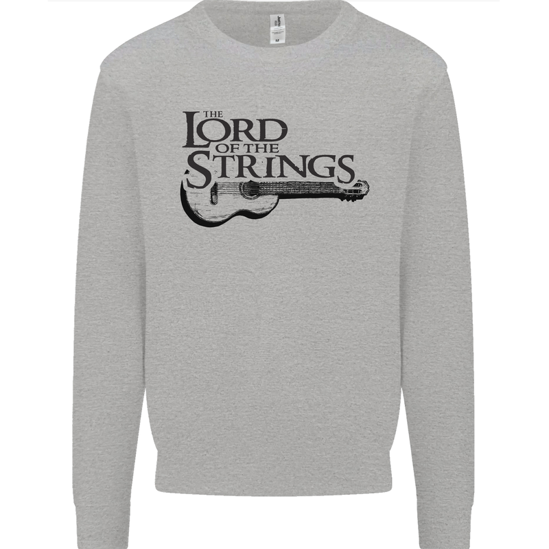 Lord of the Strings Guitarist Guitar Kids Sweatshirt Jumper Sports Grey