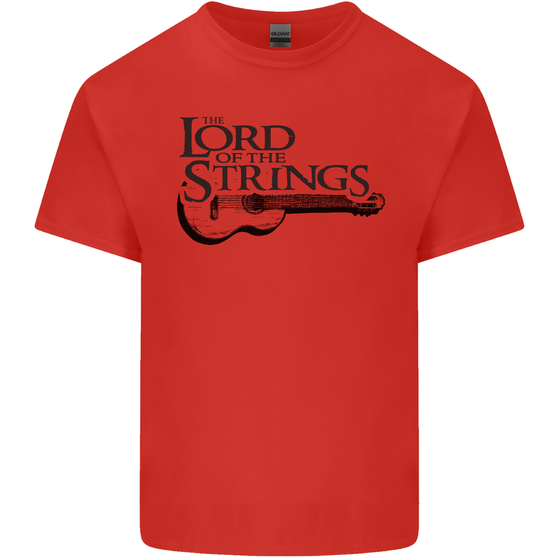 Lord of the Strings Guitarist Guitar Kids T-Shirt Childrens Red