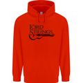 Lord of the Strings Guitarist Guitar Mens 80% Cotton Hoodie Bright Red