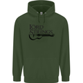 Lord of the Strings Guitarist Guitar Mens 80% Cotton Hoodie Forest Green