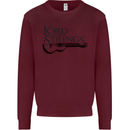 Lord of the Strings Guitarist Guitar Mens Sweatshirt Jumper Maroon