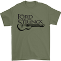 Lord of the Strings Guitarist Guitar Mens T-Shirt 100% Cotton Military Green