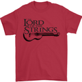 Lord of the Strings Guitarist Guitar Mens T-Shirt 100% Cotton Red