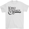 Lord of the Strings Guitarist Guitar Mens T-Shirt 100% Cotton White