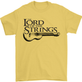 Lord of the Strings Guitarist Guitar Mens T-Shirt 100% Cotton Yellow