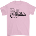 Lord of the Strings Guitarist Guitar Mens T-Shirt Cotton Gildan Light Pink